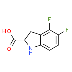 ChemSpider 2D Image | 4,5-Difluoro-2-indolinecarboxylic acid | C9H7F2NO2