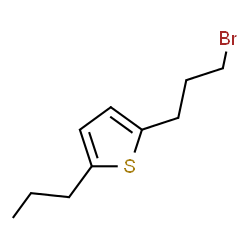 ChemSpider 2D Image | 2-(3-Bromopropyl)-5-propylthiophene | C10H15BrS