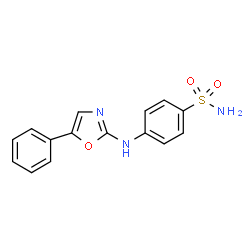 ChemSpider 2D Image | 4-[(5-Phenyl-1,3-oxazol-2-yl)amino]benzenesulfonamide | C15H13N3O3S
