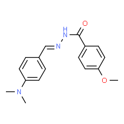 ChemSpider 2D Image | N'-{(E)-[4-(Dimethylamino)phenyl]methylene}-4-methoxybenzohydrazide | C17H19N3O2