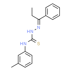 ChemSpider 2D Image | 1-(3-methylphenyl)-3-(1-phenylpropylideneamino)thiourea | C17H19N3S
