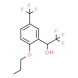 ChemSpider 2D Image | 2,2,2-Trifluoro-1-[2-propoxy-5-(trifluoromethyl)phenyl]ethanol | C12H12F6O2
