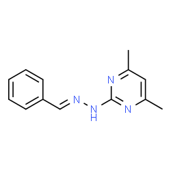 ChemSpider 2D Image | 2-[(2E)-2-Benzylidenehydrazino]-4,6-dimethylpyrimidine | C13H14N4