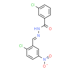 ChemSpider 2D Image | 3-Chloro-N'-[(E)-(2-chloro-5-nitrophenyl)methylene]benzohydrazide | C14H9Cl2N3O3
