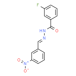 ChemSpider 2D Image | 3-Fluoro-N'-[(E)-(3-nitrophenyl)methylene]benzohydrazide | C14H10FN3O3