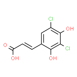ChemSpider 2D Image | (2E)-3-(3,5-Dichloro-2,4-dihydroxyphenyl)acrylic acid | C9H6Cl2O4