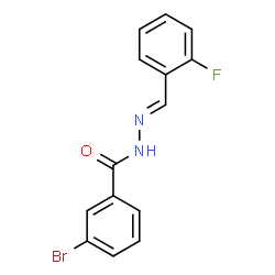 ChemSpider 2D Image | 3-Bromo-N'-[(E)-(2-fluorophenyl)methylene]benzohydrazide | C14H10BrFN2O