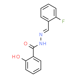 ChemSpider 2D Image | N'-[(E)-(2-Fluorophenyl)methylene]-2-hydroxybenzohydrazide | C14H11FN2O2