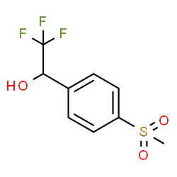 ChemSpider 2D Image | 2,2,2-Trifluoro-1-[4-(methylsulfonyl)phenyl]ethanol | C9H9F3O3S