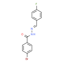 ChemSpider 2D Image | 4-Bromo-N'-[(E)-(4-fluorophenyl)methylene]benzohydrazide | C14H10BrFN2O