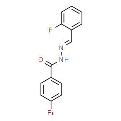 ChemSpider 2D Image | 4-Bromo-N'-[(E)-(2-fluorophenyl)methylene]benzohydrazide | C14H10BrFN2O