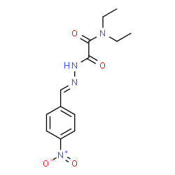 ChemSpider 2D Image | N,N-Diethyl-2-[(2E)-2-(4-nitrobenzylidene)hydrazino]-2-oxoacetamide | C13H16N4O4