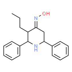 ChemSpider 2D Image | 2,6-Diphenyl-3-propyl-piperidin-4-one oxime | C20H24N2O