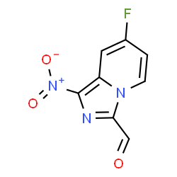 ChemSpider 2D Image | 7-Fluoro-1-nitroimidazo[1,5-a]pyridine-3-carbaldehyde | C8H4FN3O3