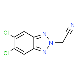 ChemSpider 2D Image | (5,6-Dichloro-2H-benzotriazol-2-yl)acetonitrile | C8H4Cl2N4