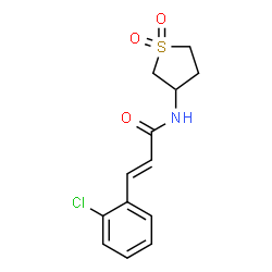 ChemSpider 2D Image | (2E)-3-(2-Chlorophenyl)-N-(1,1-dioxidotetrahydro-3-thiophenyl)acrylamide | C13H14ClNO3S