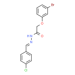 ChemSpider 2D Image | 2-(3-Bromophenoxy)-N'-[(E)-(4-chlorophenyl)methylene]acetohydrazide | C15H12BrClN2O2