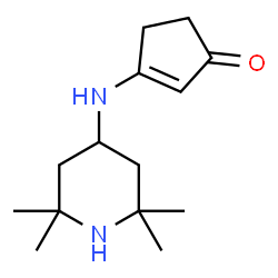 ChemSpider 2D Image | 3-[(2,2,6,6-Tetramethyl-4-piperidinyl)amino]-2-cyclopenten-1-one | C14H24N2O