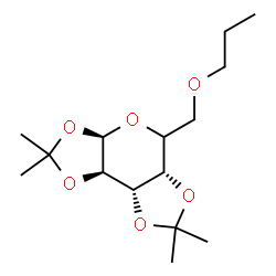 ChemSpider 2D Image | (3aR,5aS,8aS,8bR)-2,2,7,7-Tetramethyl-5-(propoxymethyl)tetrahydro-3aH-bis[1,3]dioxolo[4,5-b:4',5'-d]pyran | C15H26O6