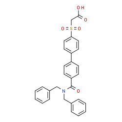ChemSpider 2D Image | {[4'-(Dibenzylcarbamoyl)-4-biphenylyl]sulfonyl}acetic acid | C29H25NO5S