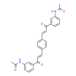 ChemSpider 2D Image | N,N'-(1,4-Phenylenebis{[(1E)-3-oxo-1-propene-1,3-diyl]-3,1-phenylene})diacetamide | C28H24N2O4