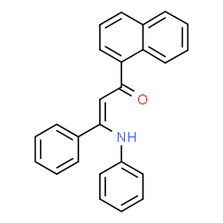 ChemSpider 2D Image | (2Z)-3-Anilino-1-(1-naphthyl)-3-phenyl-2-propen-1-one | C25H19NO
