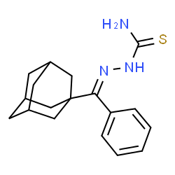 ChemSpider 2D Image | (2Z)-2-[Adamantan-1-yl(phenyl)methylene]hydrazinecarbothioamide | C18H23N3S