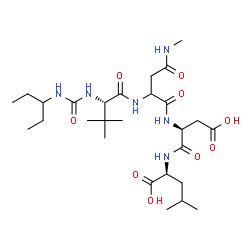 ChemSpider 2D Image | 3-Methyl-N-(3-pentanylcarbamoyl)-L-valyl-N-methylasparaginyl-L-alpha-aspartyl-L-leucine | C27H48N6O9