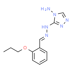 ChemSpider 2D Image | 3-[(2E)-2-(2-Propoxybenzylidene)hydrazino]-4H-1,2,4-triazol-4-amine | C12H16N6O