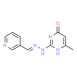 ChemSpider 2D Image | 6-Methyl-2-[(2E)-2-(pyridin-3-ylmethylene)hydrazino]pyrimidin-4-ol | C11H11N5O