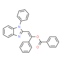 ChemSpider 2D Image | (E)-1-Phenyl-2-(1-phenyl-1H-benzimidazol-2-yl)vinyl benzoate | C28H20N2O2