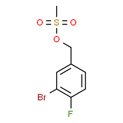 ChemSpider 2D Image | 3-Bromo-4-fluorobenzyl methanesulfonate | C8H8BrFO3S