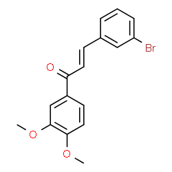 ChemSpider 2D Image | (2E)-3-(3-Bromophenyl)-1-(3,4-dimethoxyphenyl)-2-propen-1-one | C17H15BrO3