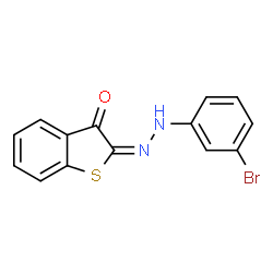 ChemSpider 2D Image | (2E)-2-[(3-Bromophenyl)hydrazono]-1-benzothiophen-3(2H)-one | C14H9BrN2OS