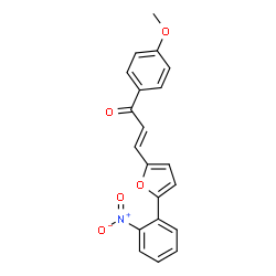 ChemSpider 2D Image | (2E)-1-(4-Methoxyphenyl)-3-[5-(2-nitrophenyl)-2-furyl]-2-propen-1-one | C20H15NO5