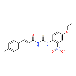 ChemSpider 2D Image | (2E)-N-[(4-Ethoxy-2-nitrophenyl)carbamothioyl]-3-(4-methylphenyl)acrylamide | C19H19N3O4S