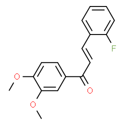 ChemSpider 2D Image | (2E)-1-(3,4-Dimethoxyphenyl)-3-(2-fluorophenyl)-2-propen-1-one | C17H15FO3
