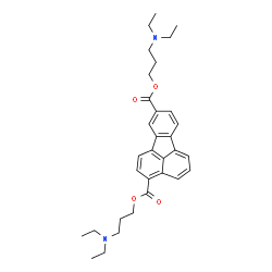 ChemSpider 2D Image | Bis[3-(diethylamino)propyl] 3,9-fluoranthenedicarboxylate | C32H40N2O4