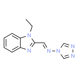 ChemSpider 2D Image | (1-Ethyl-1H-benzoimidazol-2-ylmethylene)-[1,2,4]triazol-4-yl-amine | C12H12N6