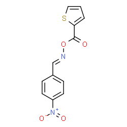 ChemSpider 2D Image | {[(E)-(4-Nitrobenzylidene)amino]oxy}(2-thienyl)methanone | C12H8N2O4S