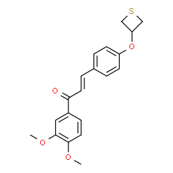 ChemSpider 2D Image | (2E)-1-(3,4-Dimethoxyphenyl)-3-[4-(3-thietanyloxy)phenyl]-2-propen-1-one | C20H20O4S