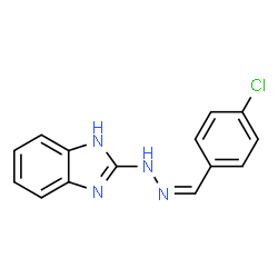ChemSpider 2D Image | 2-[(2Z)-2-(4-Chlorobenzylidene)hydrazino]-1H-benzimidazole | C14H11ClN4