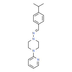 ChemSpider 2D Image | (E)-1-(4-Isopropylphenyl)-N-[4-(2-pyridinyl)-1-piperazinyl]methanimine | C19H24N4