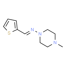 ChemSpider 2D Image | 4-Methyl-N-[(E)-2-thienylmethylene]piperazin-1-amine | C10H15N3S