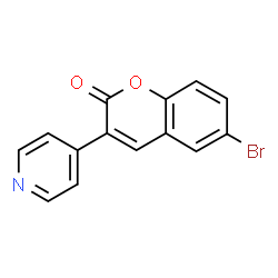 ChemSpider 2D Image | 6-Bromo-3-(4-pyridinyl)-2H-chromen-2-one | C14H8BrNO2