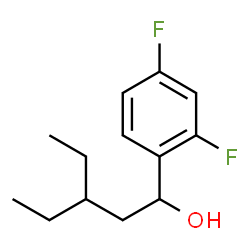 ChemSpider 2D Image | 1-(2,4-Difluorophenyl)-3-ethyl-1-pentanol | C13H18F2O