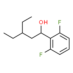ChemSpider 2D Image | 1-(2,6-Difluorophenyl)-3-ethyl-1-pentanol | C13H18F2O