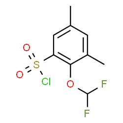 ChemSpider 2D Image | 2-(Difluoromethoxy)-3,5-dimethylbenzenesulfonyl chloride | C9H9ClF2O3S