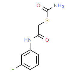 ChemSpider 2D Image | S-{2-[(3-Fluorophenyl)amino]-2-oxoethyl} carbamothioate | C9H9FN2O2S