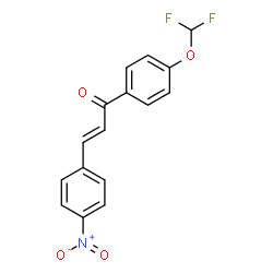 ChemSpider 2D Image | (2E)-1-[4-(Difluoromethoxy)phenyl]-3-(4-nitrophenyl)-2-propen-1-one | C16H11F2NO4
